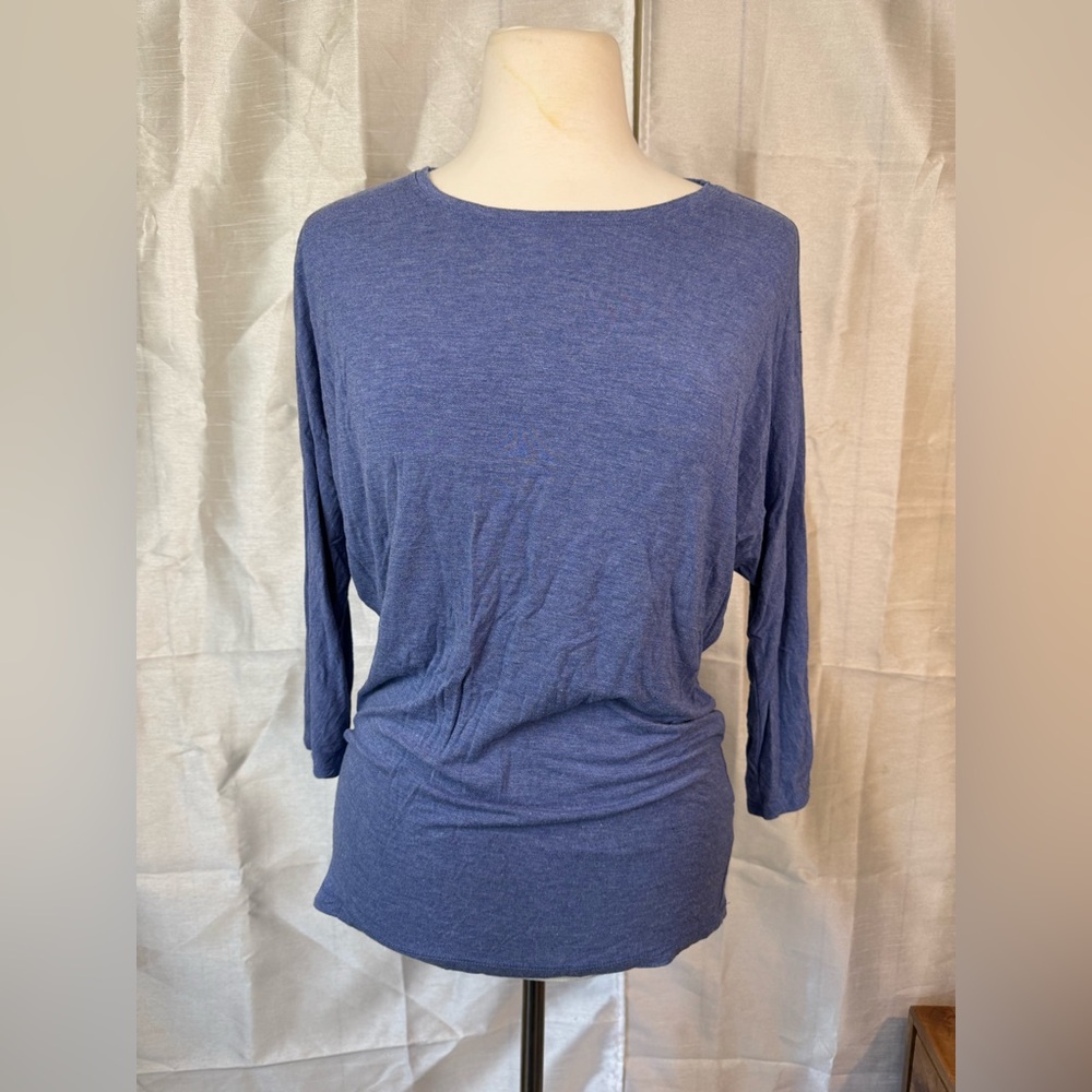 Tahari  Blue 3/4 Sleeve Blouse